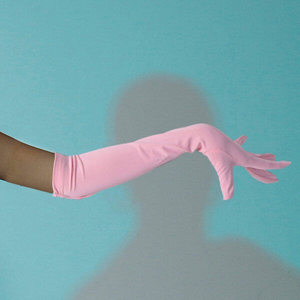 Women's Latin Dance Milk Silk Long Gloves - Image 6