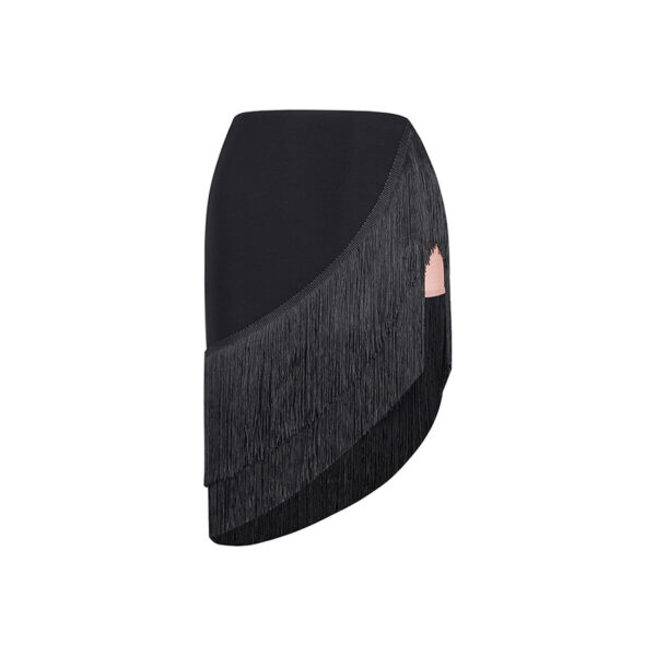 Z Girls Black Tassel Swing Dance Skirts Practice Dancewear - Image 7