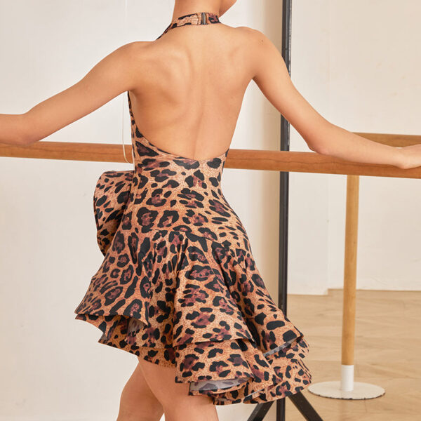 Z Girls Leopard Sleeveless Performance Dance Dresses Dancewear - Image 6