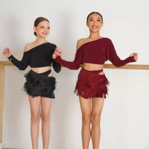Z Girls Tassel Swing Dance Skirts Practice Dancewear