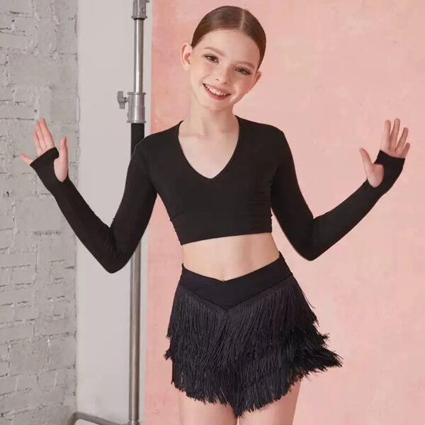 Z Girls Long-sleeved Dance Practice Tops Dancewear
