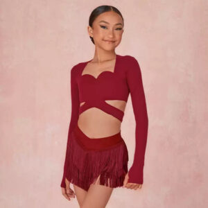 Z Girls Tassel Swing Dance Skirts Practice Dancewear