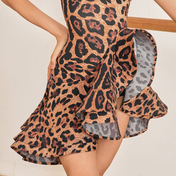 Z Girls Leopard Sleeveless Performance Dance Dresses Dancewear - Image 5