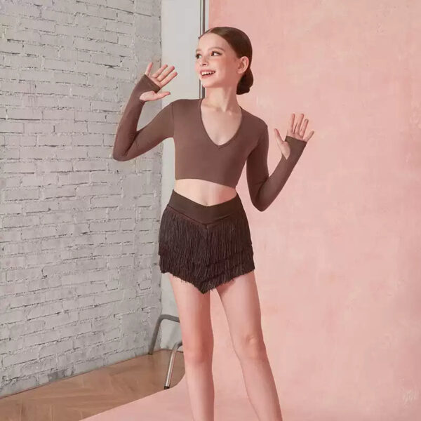 Z Girls Long-sleeved Dance Practice Tops Dancewear - Image 5