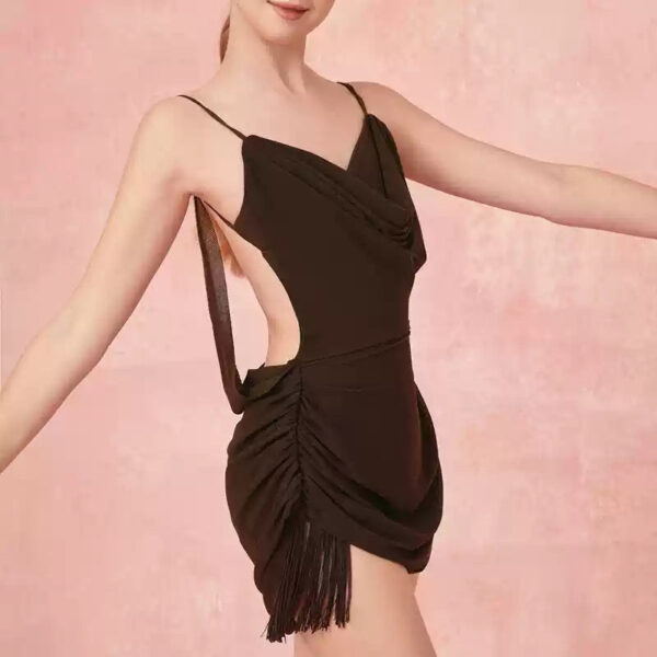 Z Girls Tassel Sleeveless V Neck Performance Dance Dresses Dancewear - Image 5