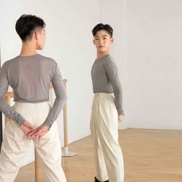 Z  Boy’s High-Waisted Dance Pants Latin Dance Practice Clothes - Image 9