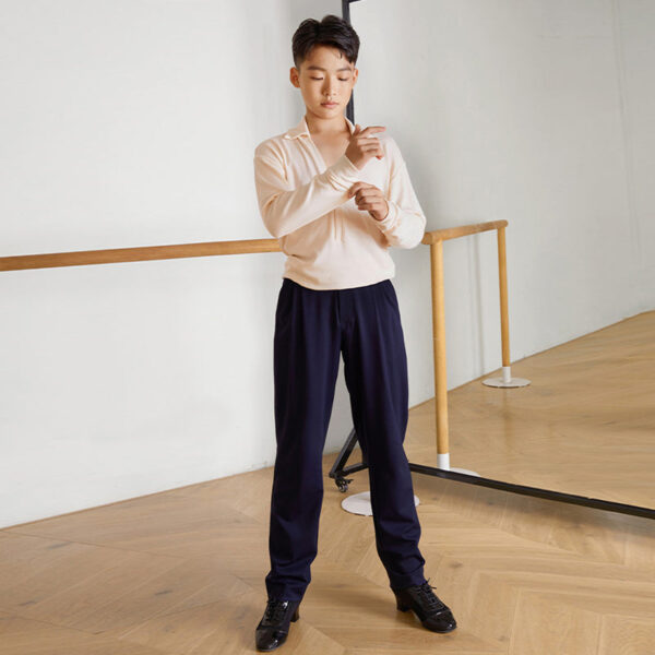 Z  Boy’s High-Waisted Dance Pants Latin Dance Practice Clothes - Image 5