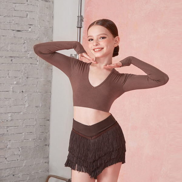 Z Girls Long-sleeved Dance Practice Tops Dancewear - Image 6