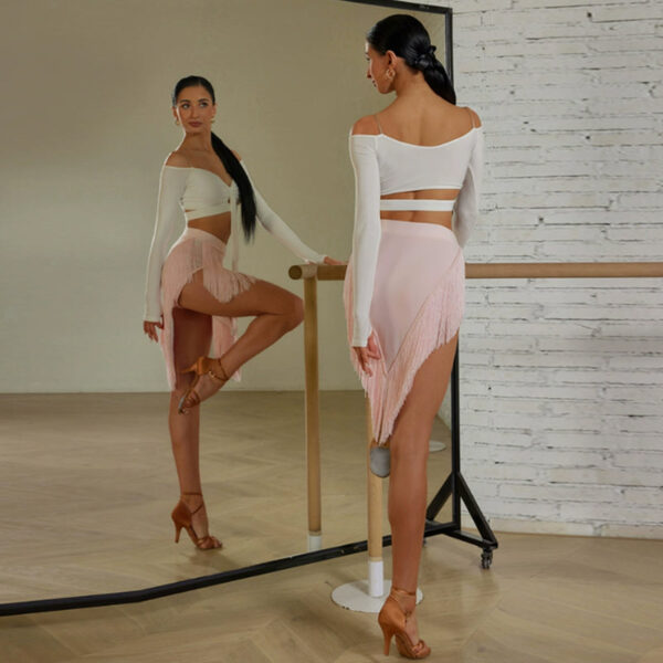 Z Women's V-Neck Sling Long Sleeve Dance Tops Practice DanceWear - Image 6