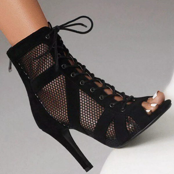 DS Women's Rubber Sole Customized Dance Heels Boots Salsa Jazz Dance Shoes - Image 4