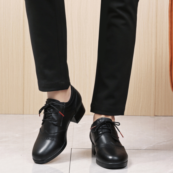 Men's 4cm Leatherette Heels Ballroom Dance Shoes - Image 8