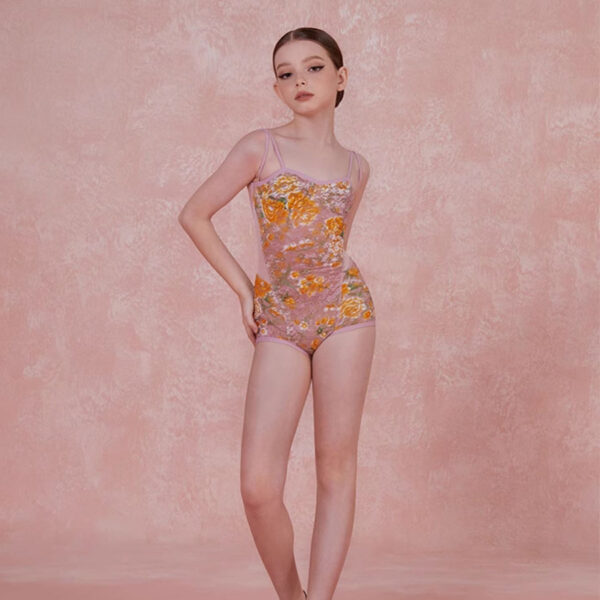 Z Girls Lace Backless Dancewear Practice Tops Bodysuit - Image 7