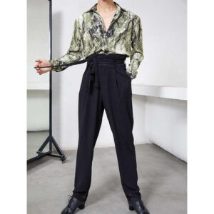Z Men's Strappy Dance Pants Latin Dance Practice Clothes