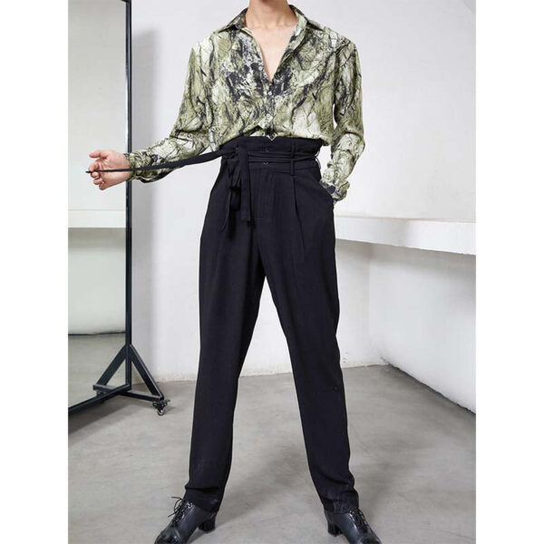 Z Men's Strappy Dance Pants Latin Dance Practice Clothes