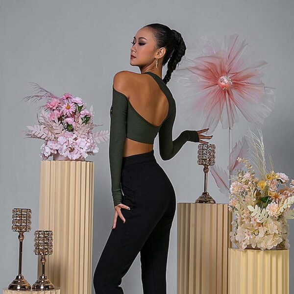 WJJ Women’s Hollow Dance Tops Professional Training Clothes - Image 3