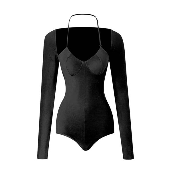 Z Girls Long-sleeved Gymnastics Wear Latin Dance Tops Bodysuit - Image 3