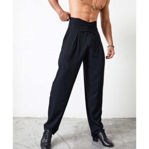 Z Men's Retro High-Waisted Dance Pants Latin Dance Practice Clothes