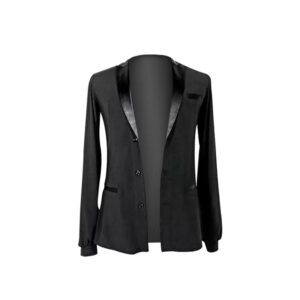 YJFY Men's Long Sleeve V Neck Latin Dance Tops Dance Wear