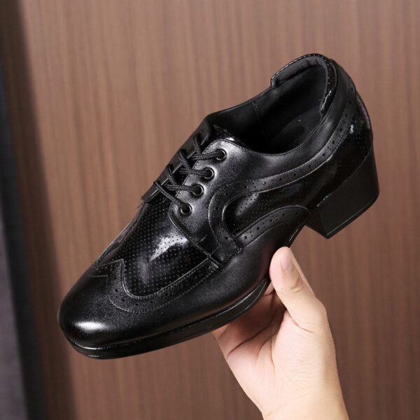 KCDANCE Men's 4.5cm Leatherette Heels Ballroom Dance Shoes - Image 2