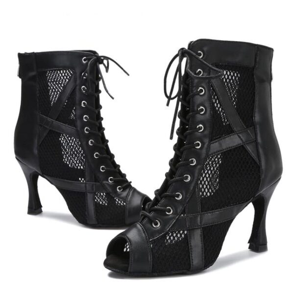 Women's Leatherette Customized Heel Heels Dance Boots Jazz Salsa Dancing Shoes - Image 5