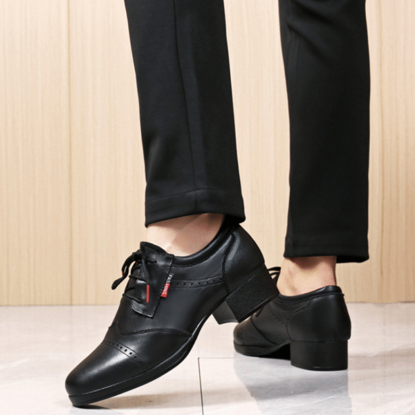 Men's 4cm Leatherette Heels Ballroom Dance Shoes - Image 9