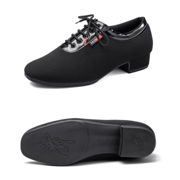 Men's Black 2.5cm Heels Ballroom Dance Shoes - Image 5