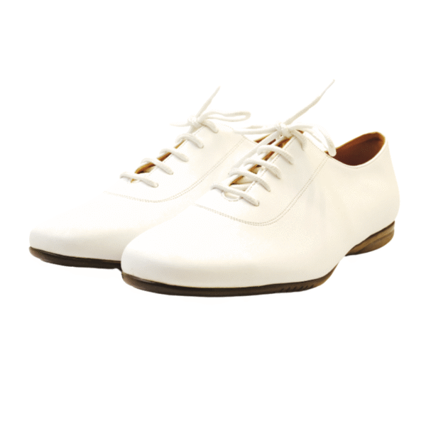Men's 2cm White Leatherette Heels Ballroom Dance Shoes - Image 2