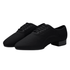 Men's Black Oxford Cloth Ballroom Dance Shoes
