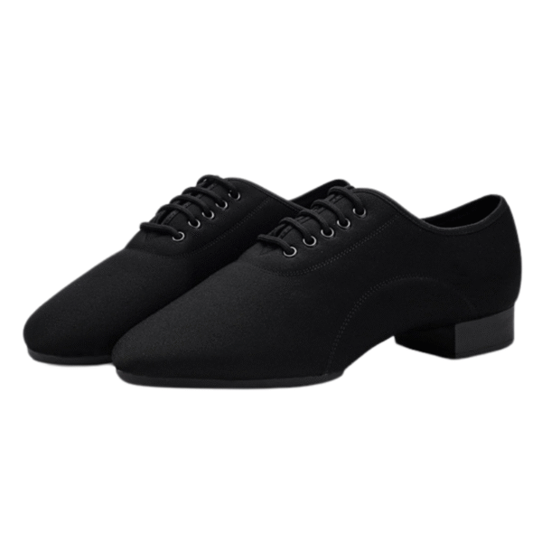 Men's Black Oxford Cloth Ballroom Dance Shoes