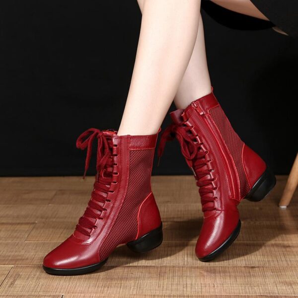 Women's Leatherette 4cm Heels With Lace-up Dance Shoes/Dance Boots/Jazz Boots - Image 5