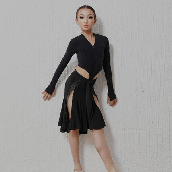 Z Girls Polyester Ruffles Latin Skirts Dance Wear