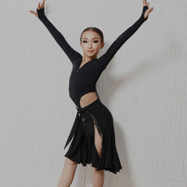 Z Girls Polyester Ruffles Latin Skirts Dance Wear - Image 2