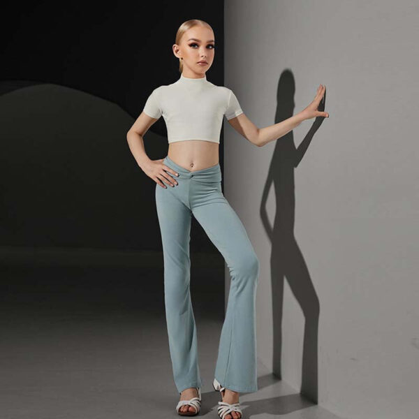 Z Girls Latin Dance PracticePants High Waist Dance Pants - Image 4