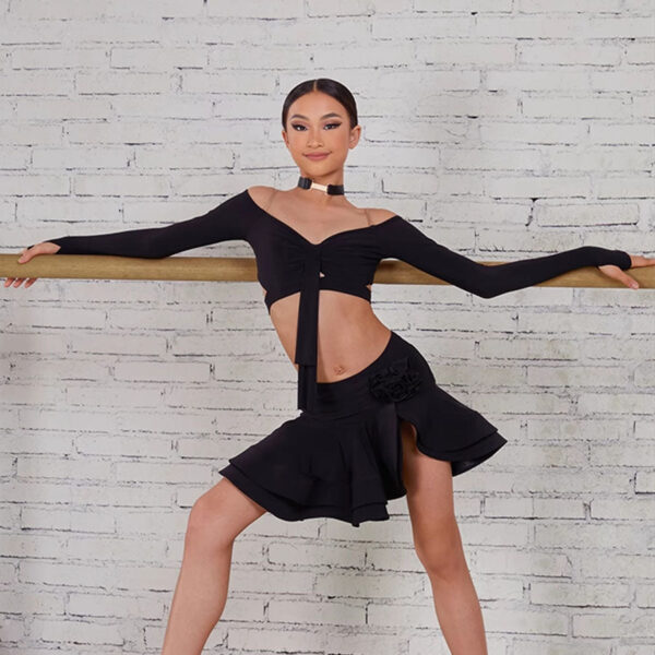 Z Girls Long-sleeved Dance Practice Tops Dancewear - Image 3