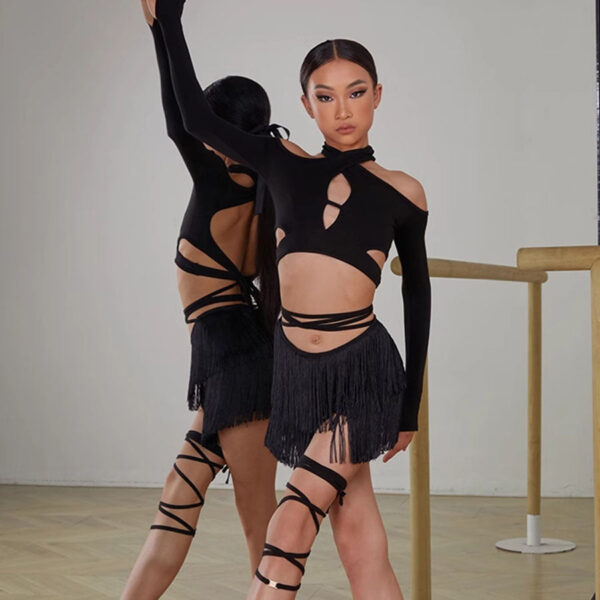 Z Girls Long-sleeved Dance Tops Practice Bodysuit - Image 2