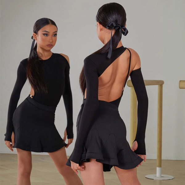 Z Girls Long-sleeved Dance Tops Practice Bodysuit - Image 3