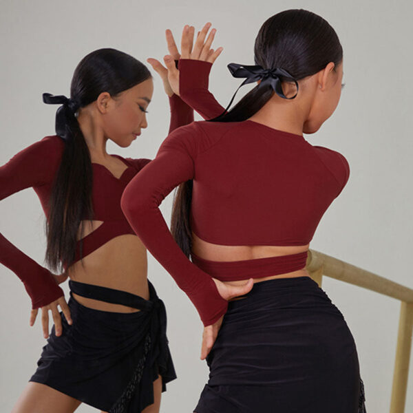 Z Girls Long-sleeved Dance Tops Practice Dancewear - Image 3