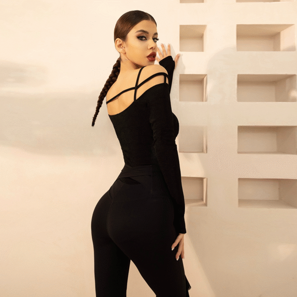 MEI Women's Dancewear Professional Dance Practice Clothes Bodysuits - Image 5