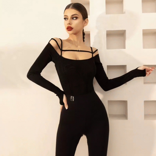 MEI Women's Dancewear Professional Dance Practice Clothes Bodysuits - Image 4