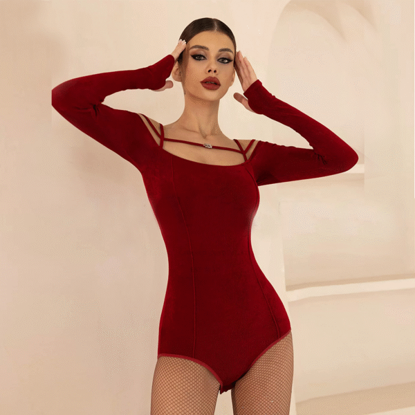 MEI Women's Dancewear Professional Dance Practice Clothes Bodysuits - Image 6