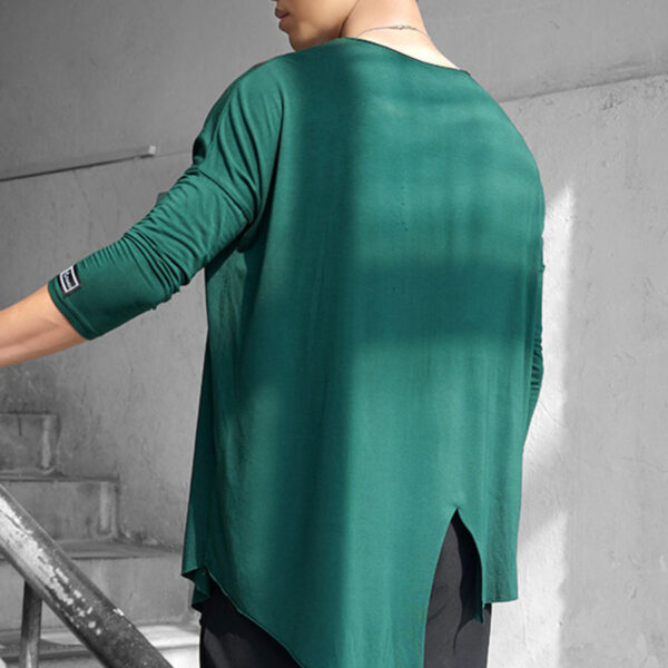 HC Men's Long Sleeve Round Neck Latin Dance Tops Dance Wear - Image 5