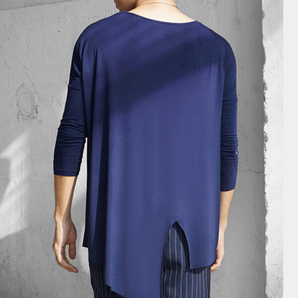 HC Men's Long Sleeve Round Neck Latin Dance Tops Dance Wear - Image 8