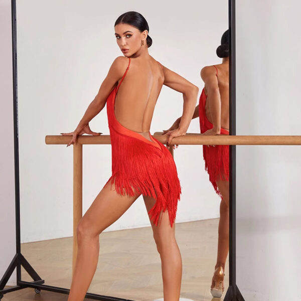 Z Women's Sleeveless Backless Dance Dress DanceWear Training Performance Dress - Image 3