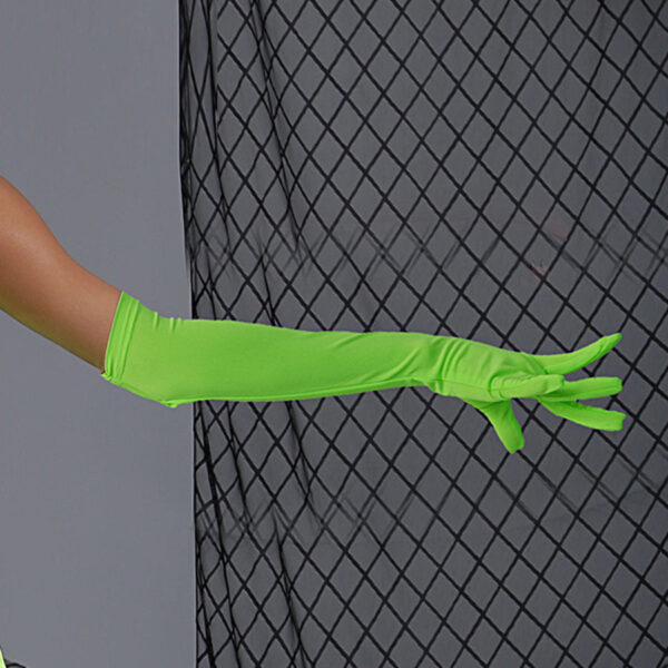 Women's Latin Dance Milk Silk Long Gloves - Image 3