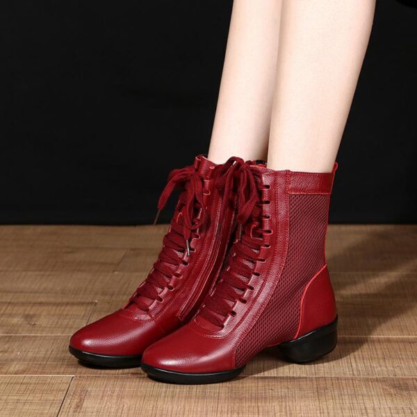 Women's Leatherette 4cm Heels With Lace-up Dance Shoes/Dance Boots/Jazz Boots - Image 4