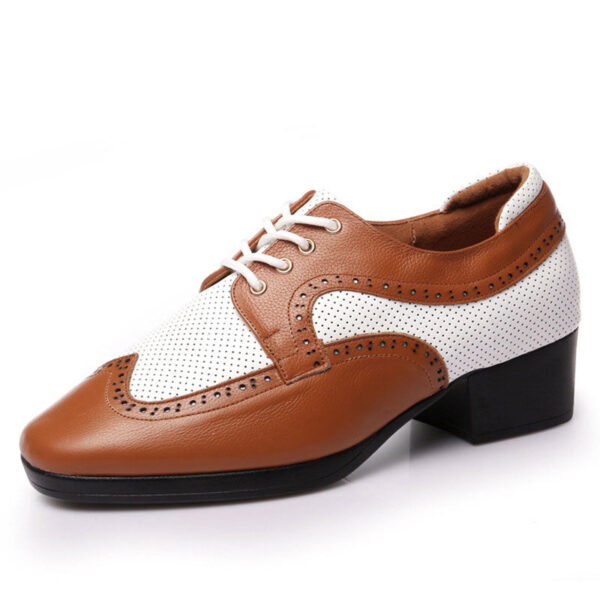 KCDANCE Men's 4.5cm Leatherette Heels Ballroom Dance Shoes - Image 2