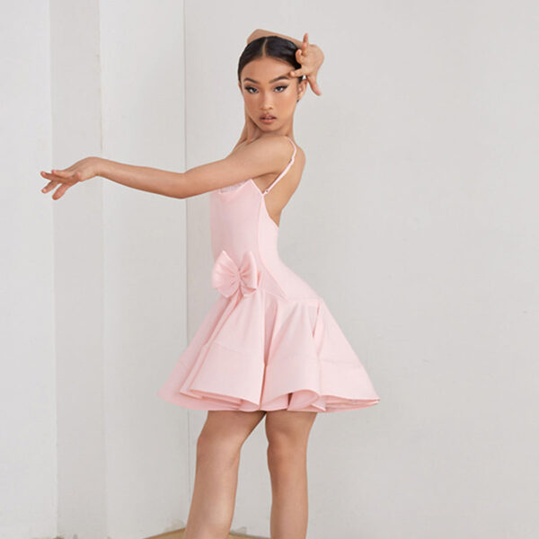 Z Girls Sleeveless V Neck Performance Dance Dresses Dancewear - Image 5