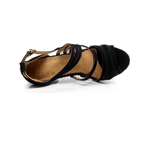 DS Women's Suede Customized Heel Latin Shoes Salsa Shoes Ballroom Dance Shoes - Image 4