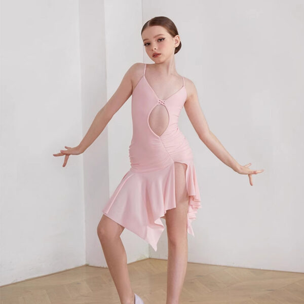 Z Girls Sleeveless V Neck Performance Dance Dresses Dancewear - Image 4