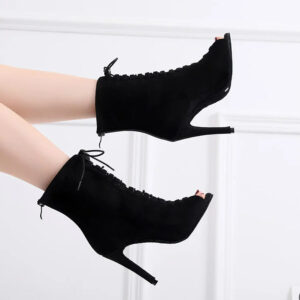 DS Women's Suede Customized Heel Heels Dancer Boots Jazz Salsa Dancing Shoes